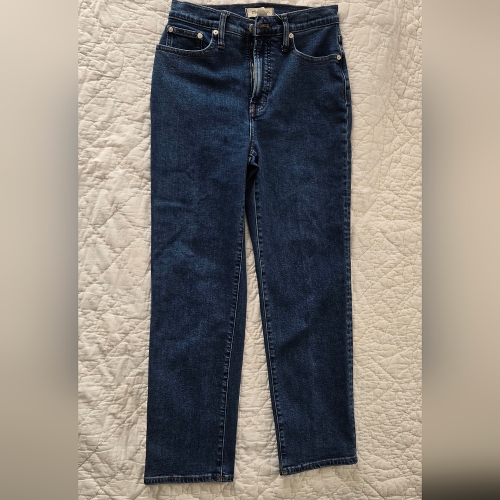 Madewell Dark Blue Straight Leg Jeans